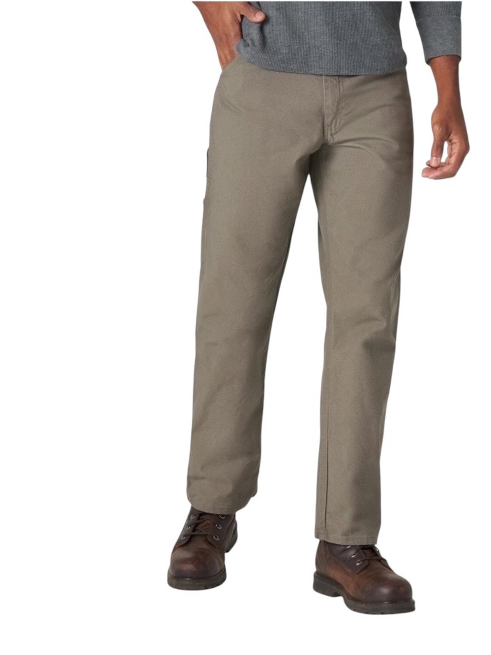 Wrangler Men’s Rustler Heavyweight Carpenter Denim Pants Olive Green 34 x 32